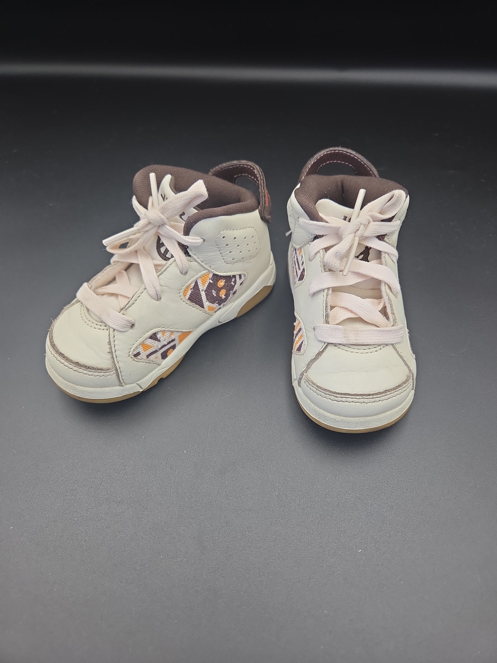 Nike Air Jordan 6 Retro Quai 54 Toddler Shoes Size 6C Sail Brown CZ6508-100